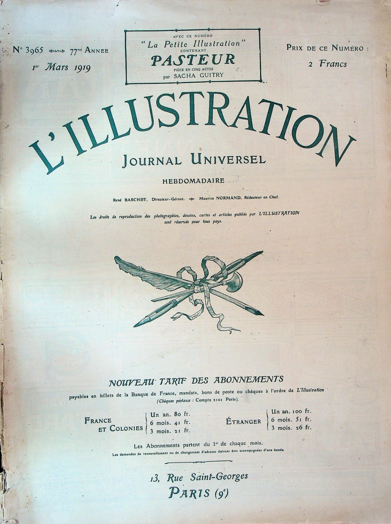 L'Illustration Magazine March 1 1919 Georges Clemenceau USS Maryland0