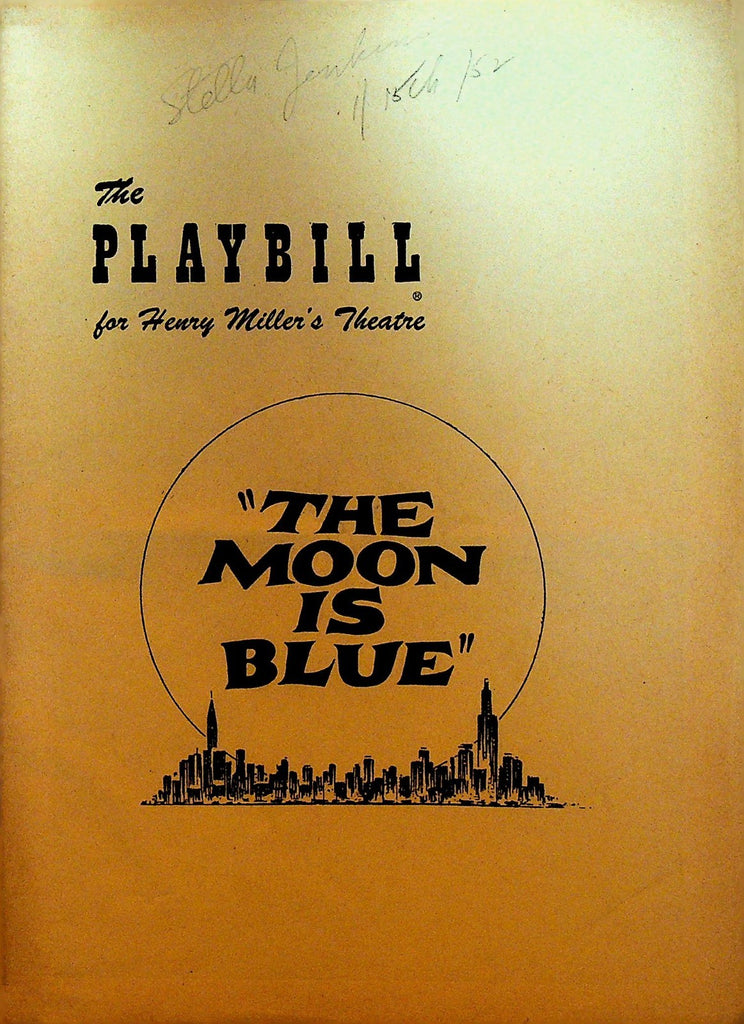 The Moon is Blue Playbill January 14 1952 Barbara Bel Geddes Donald Cook0