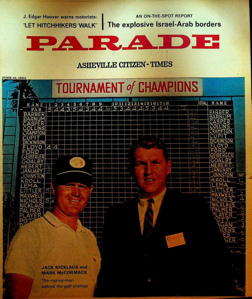 Parade Magazine June 16 1963 Jack Nicklaus Elizabeth Taylor Israel Arab Borders0