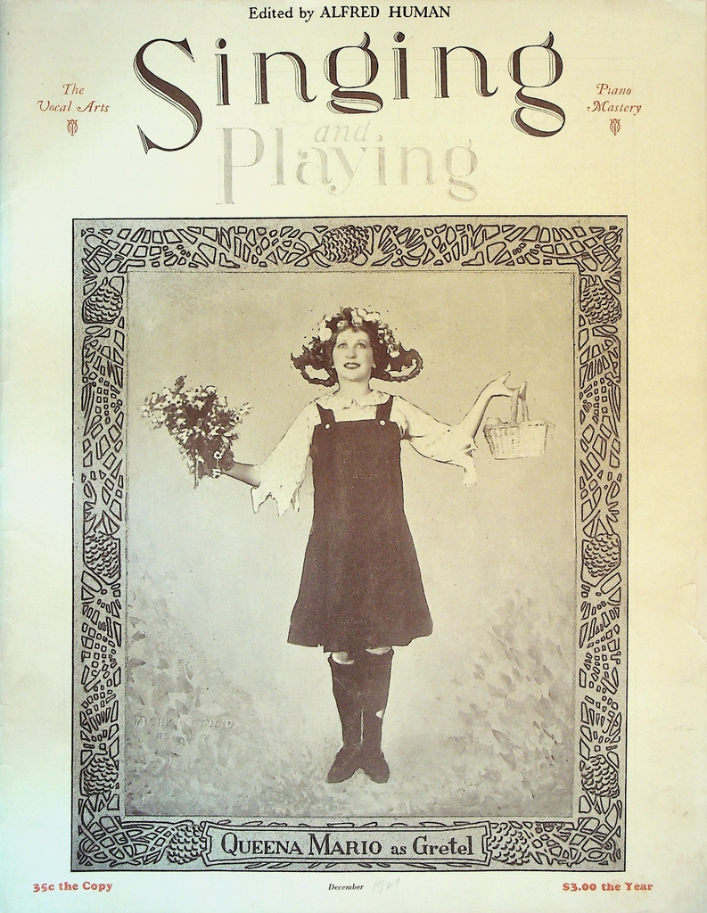 Singing & Playing Magazine December 1927 Queena Mario Marcella Sembrich0
