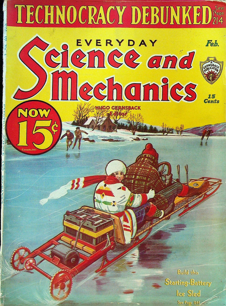 Everyday Science and Mechanics February 1933 Hugo Gernsback Frank R Paul0