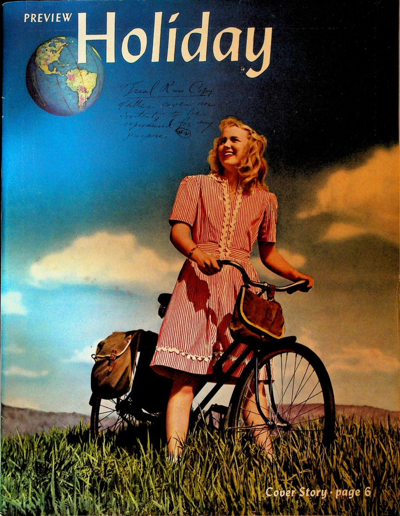 Holiday Magazine Preview 1945 Issue Bicycle Trails Galveston Texas0