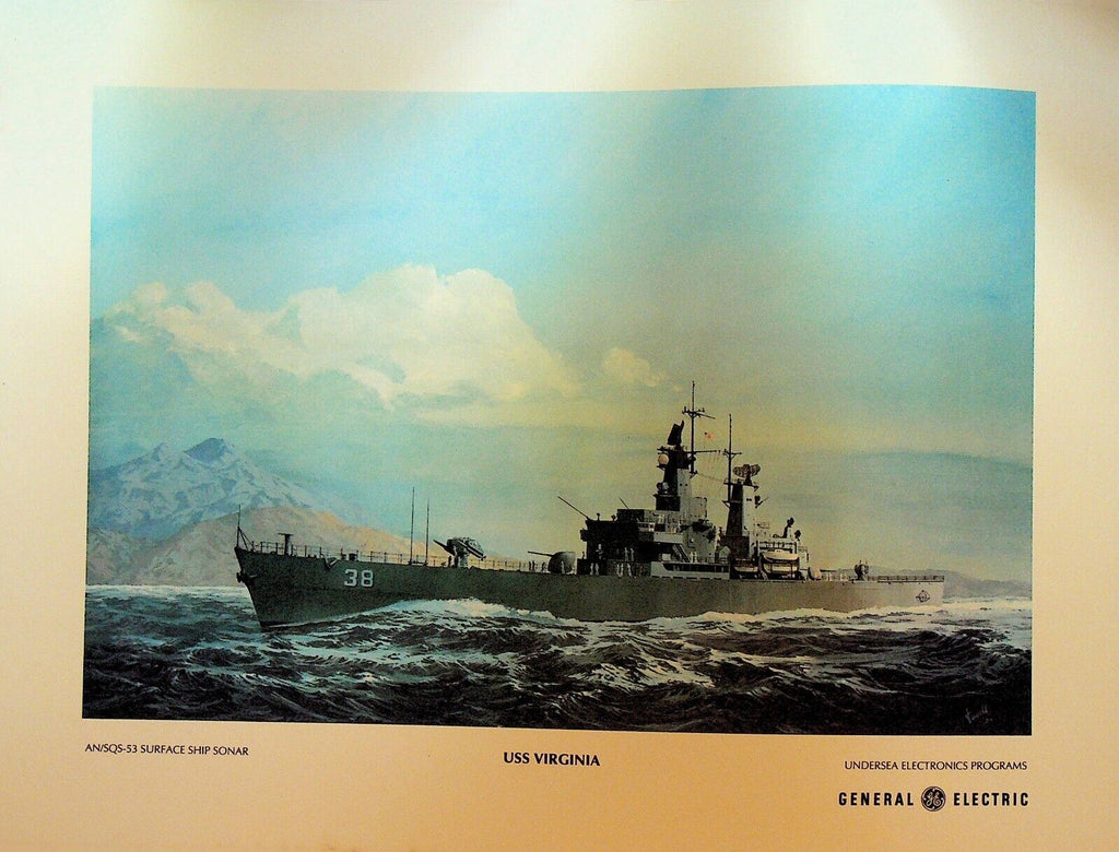 USS Virginia Print General Electric Undersea Electronics Program