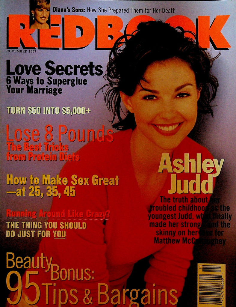 Redbook Magazine November 1997 Ashley Judd Princess Diana Prince William Harry0