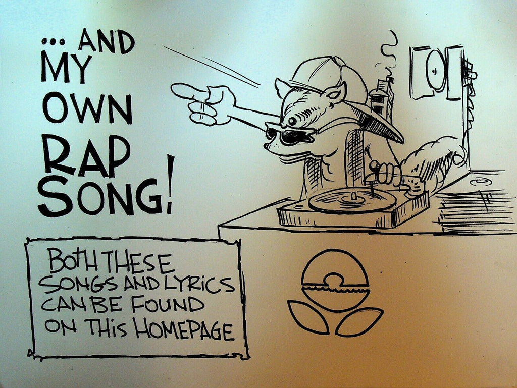 Bill Landis Original Cartoon Art The Villages Daily Sun 2000s Rapper