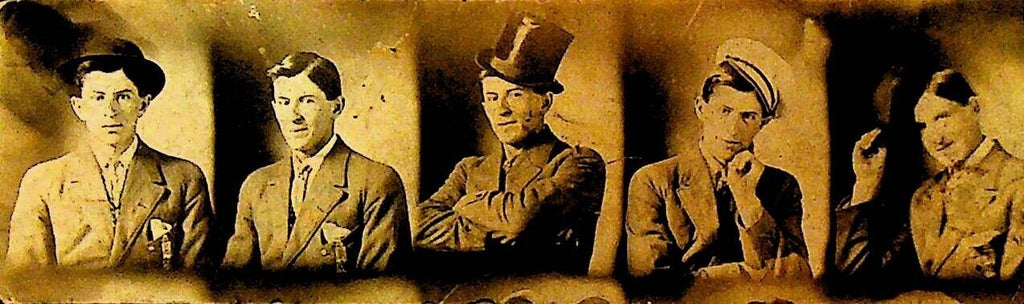 Photo Booth Strip Man Wearing Multiple Hats Vintage Photograph