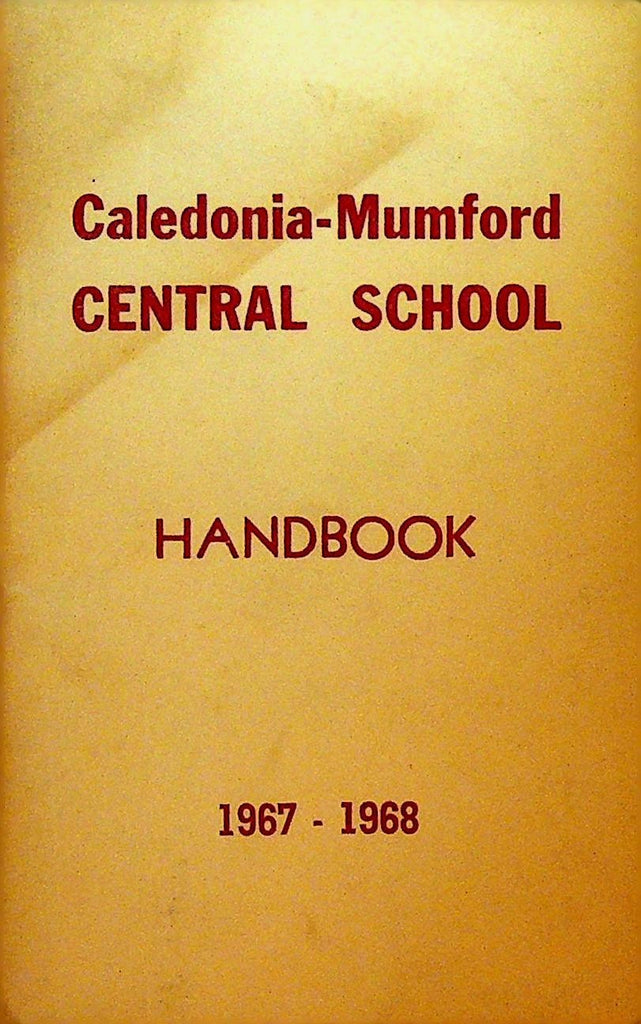 Caledonia Mumford NY Central School Handbook 1967 19680
