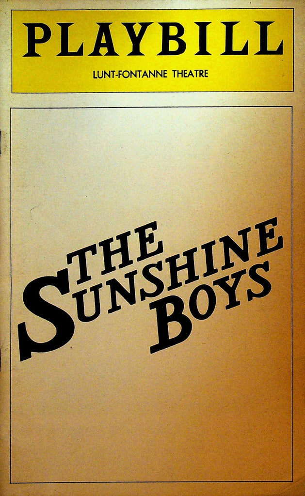 The Sunshine Boys Playbill April 1974 Lou Jacobi Lee Meredith Jack Gilford0