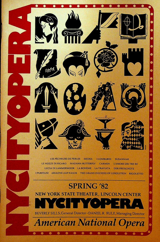 Le Nozze di Figaro New York City Opera Playbill March 10 1982 Justino Diaz0