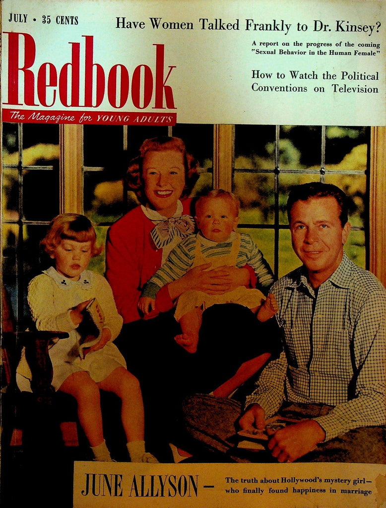 Redbook Magazine July 1952 June Allyson Arthur Gordon Johnnie Ray0