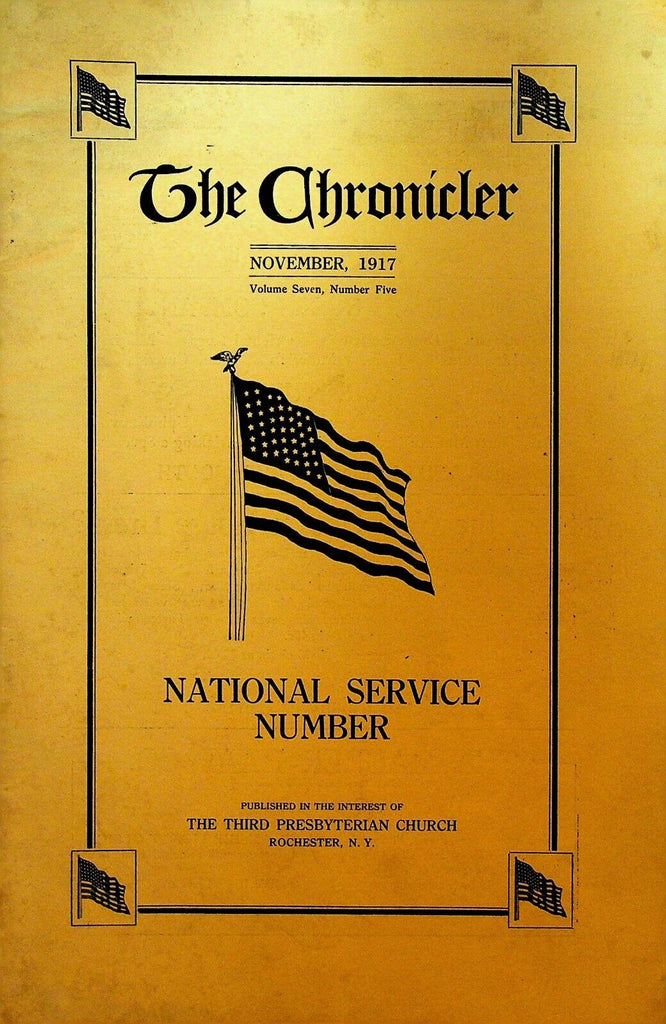 The Chronicler November 1917 WWI National Service Rochester NY Church