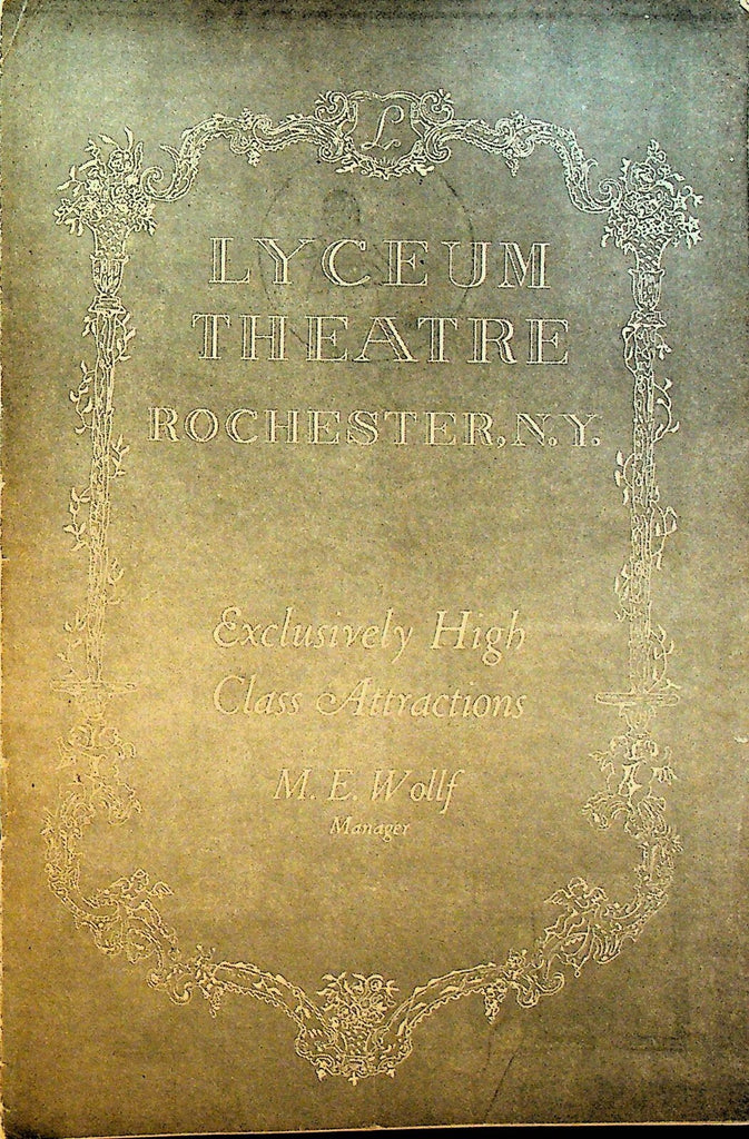 William Rock & Frances White Playbill October 7 1917 Jack Gardner0