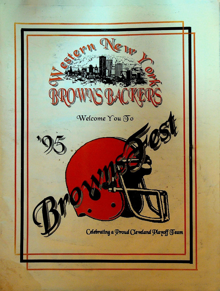 Western New York Cleveland Browns Backers 1995 Program Leroy Kelly Autograph0