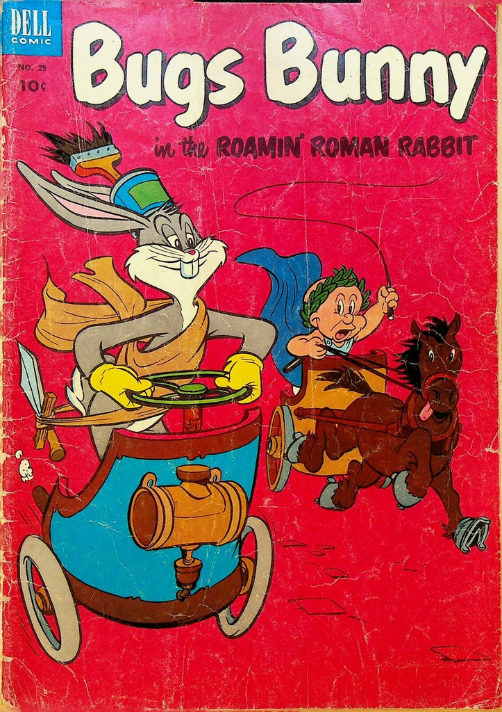 Bugs Bunny 29 Dell Comics 1953 Roamin' Roman Rabbit Chariot0