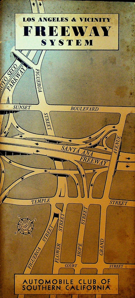 Los Angeles & Vicinity Freeway System Map Book 1950s Automobile Club So Cal0