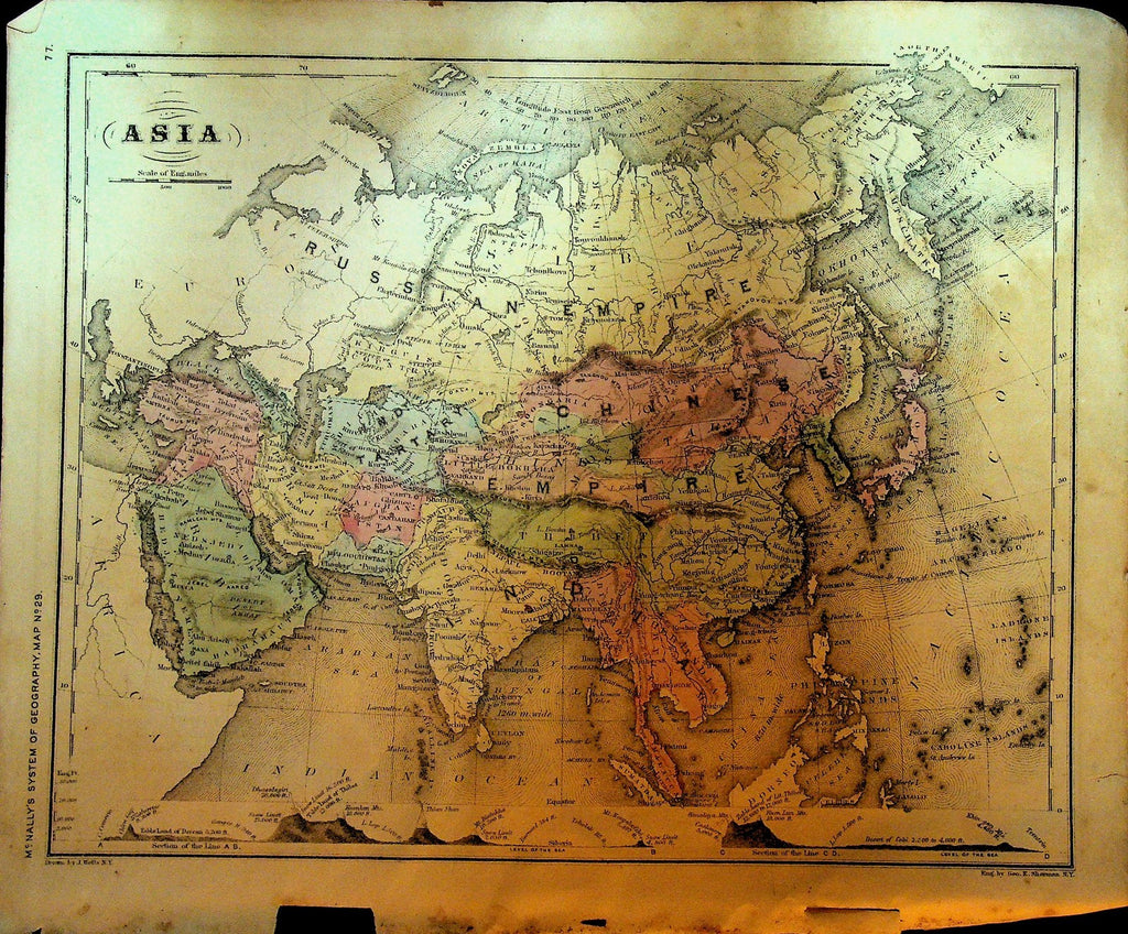 McNally's System of Geography 1860s Map 29 Asia0