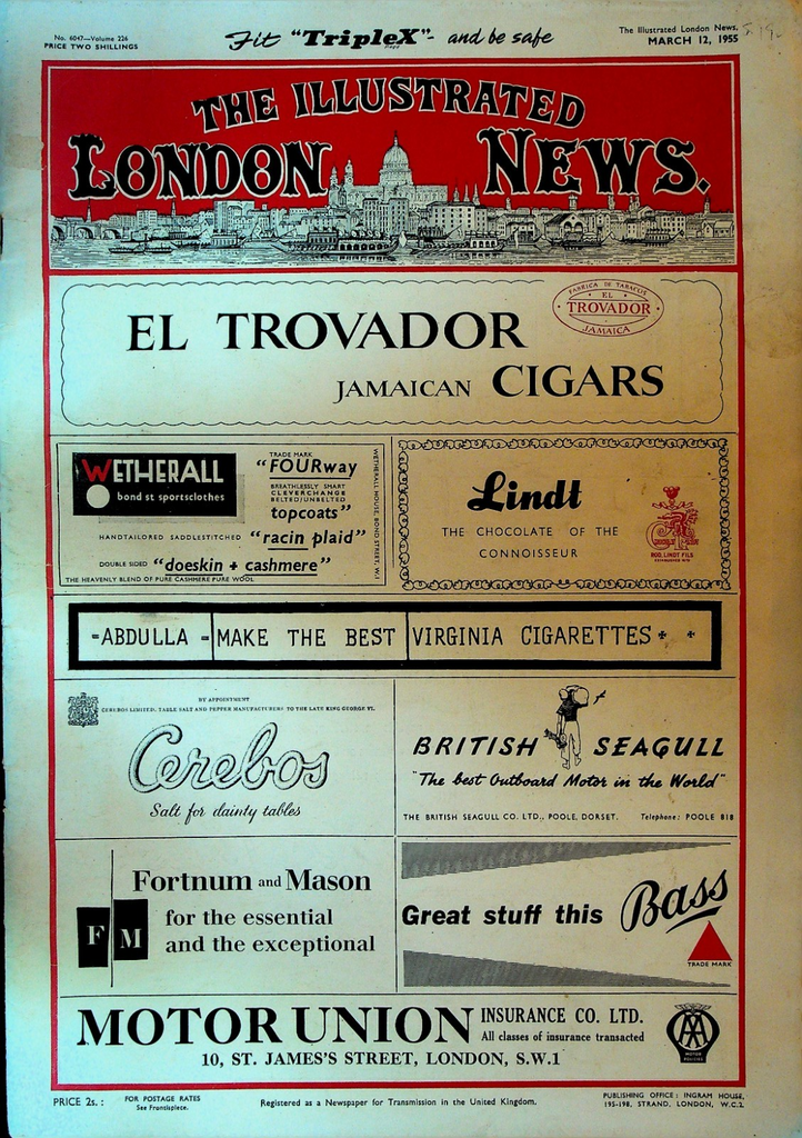 Illustrated London News March 12 1955 NSW Floods Cutty Sark Clipper Egypt Israel0