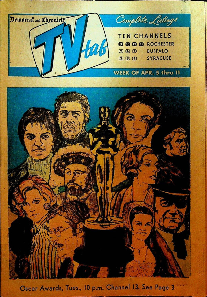 TV Tab April 5 1970 Willie Mays Pete Rose Sesame Street Oscars Robert Goulat