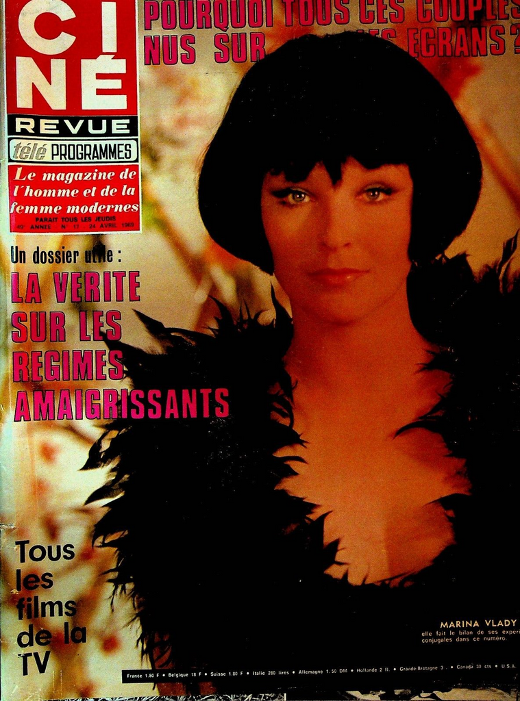 Cine Revue Magazine April 24 1969 Marina Vlady Brigitte Bardot Judy Garland0