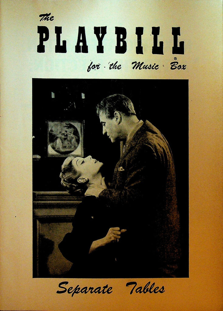 Separate Tables Playbill November 5 1956 Margaret Leighton Eric Portman0
