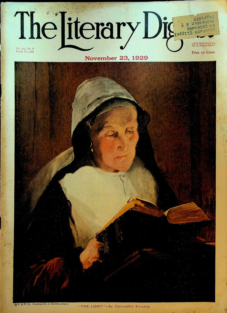 Literary Digest November 23 1929 Charles Lindbergh Albie Booth Al Marsters0