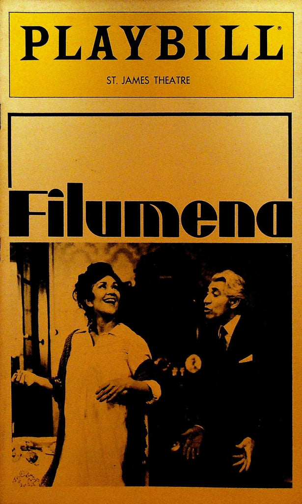 Filumena Playbill Opening Night February 10 1980 Frank Finlay Joan Plowright0