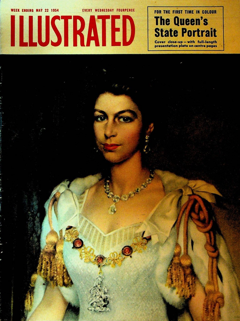 Illustrated Magazine May 22 1954 Queen Elizabeth II Dagmar Wynter Space Race