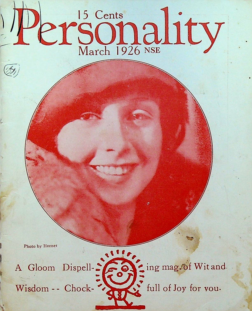 Personality Magazine March 1926 Arthur Fisher Inspirational & Jokes0