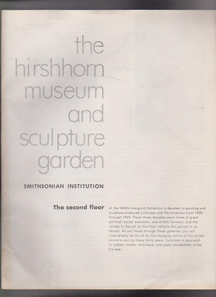 Smithsonian Museum 1970s Hirshhorn Museum & Sculpture Garden 1970s Booklets0