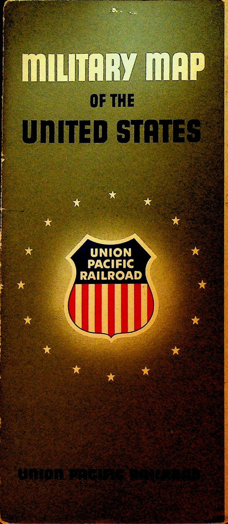 Military Map of the United States 1951 Union Pacific Railroad0