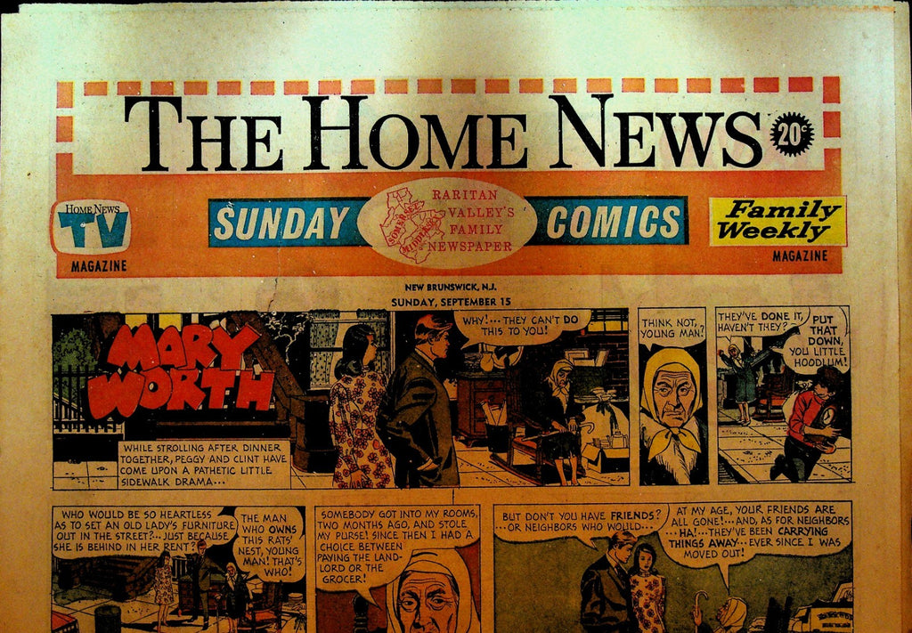 Home News Sunday Comics New Brunswick NJ September 15 1968 Peanuts Mary Worth0