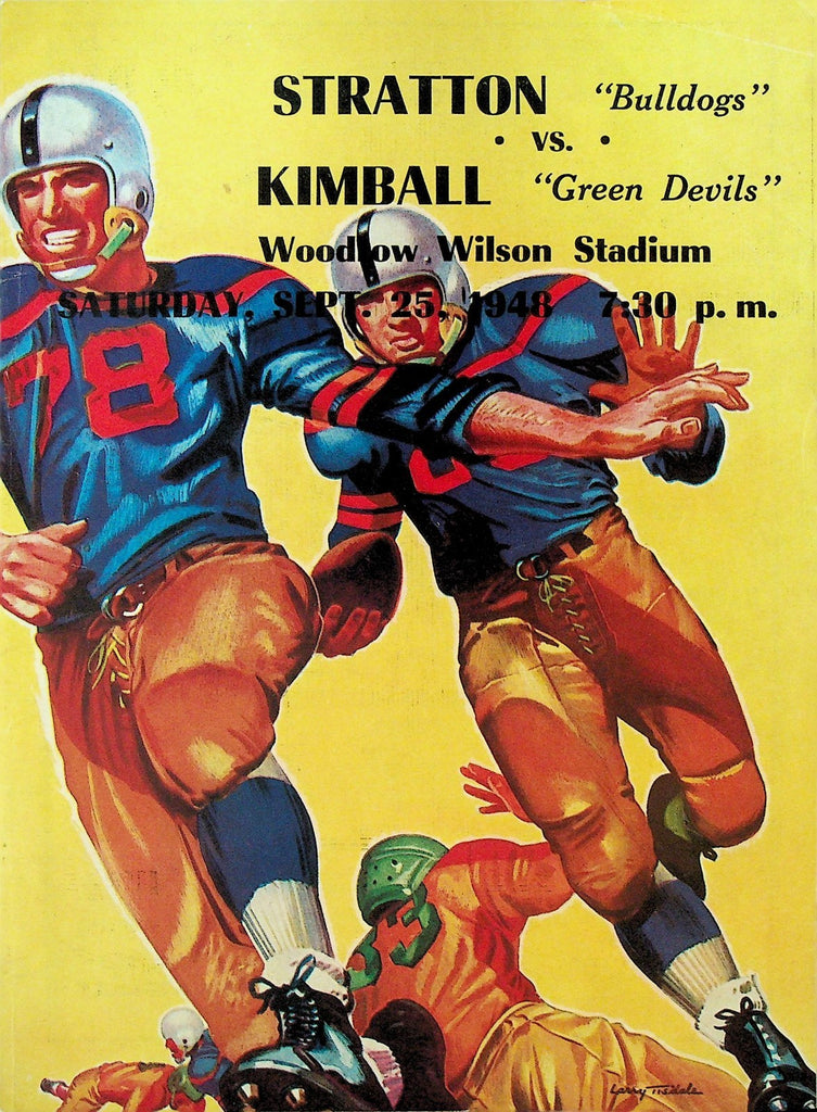 Stratton Bulldogs Kimball Green Devil WV Black High School Football Program 19480