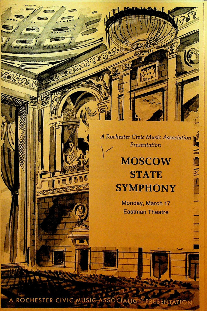 Moscow State Symphony Orchestra Program March 17 19690