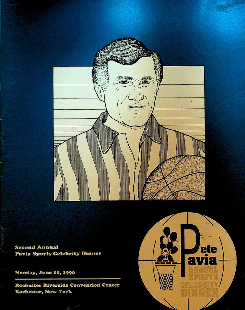 Pete Pavia Sports Celebrity Dinner Program 1990 Patrick Ewing Rick Pitino0