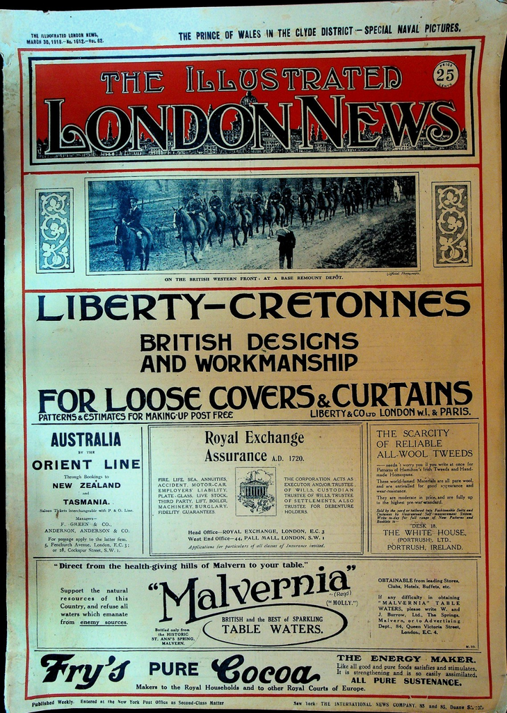 Illustrated London News March 30 1918 John Redmond Funeral Ireland WWI0