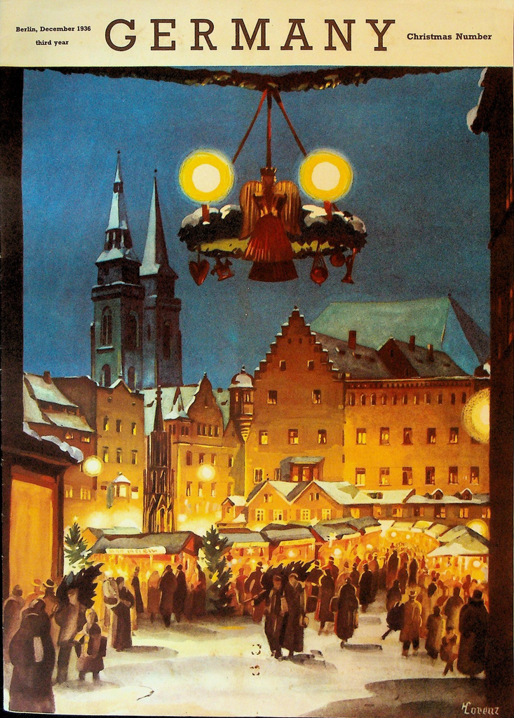 Germany Magazine December 1936 Christmas Carl Maria von Weber Berlin Motor Show0