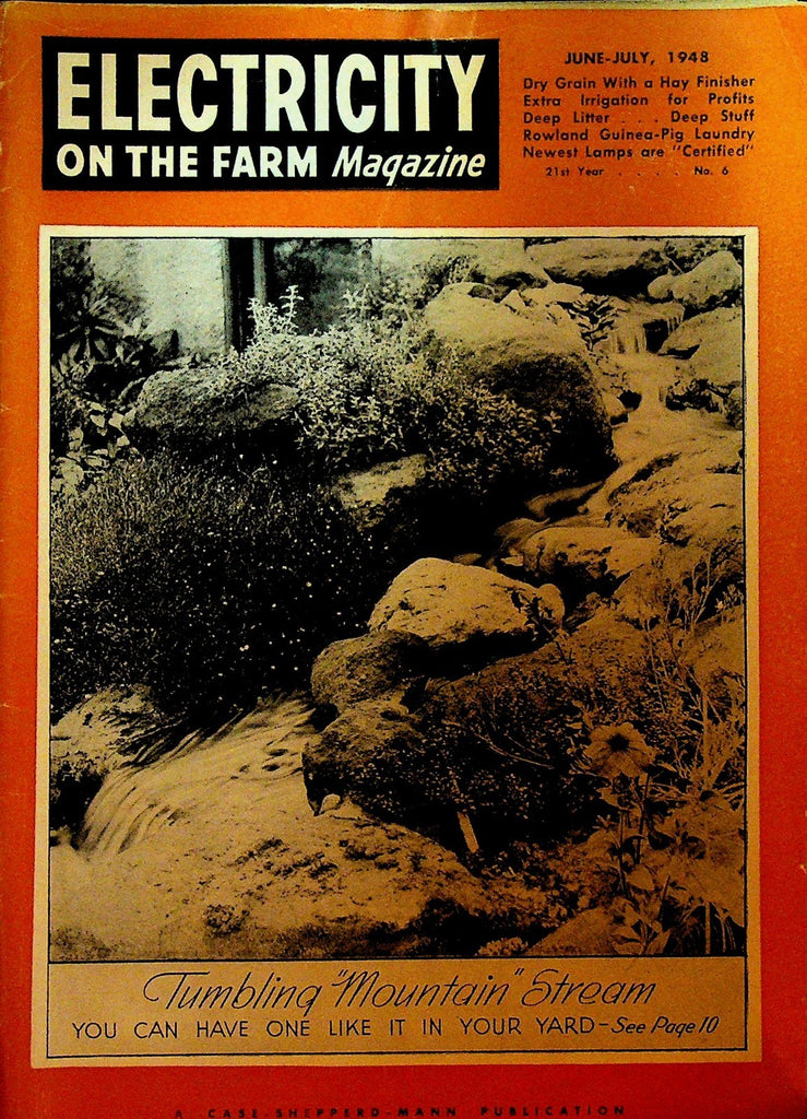 Electricity on the Farm Magazine June 1948 Rowland Guinea Pig Mountain Stream0