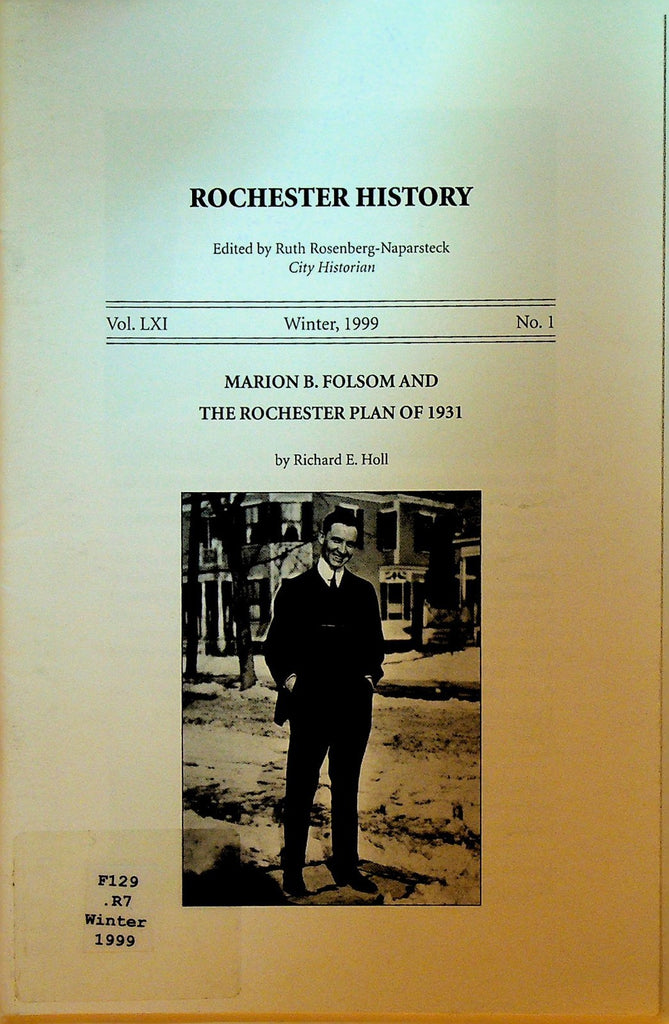 Rochester History NY Winter 1999 Marion B Folsom Plan of 19310