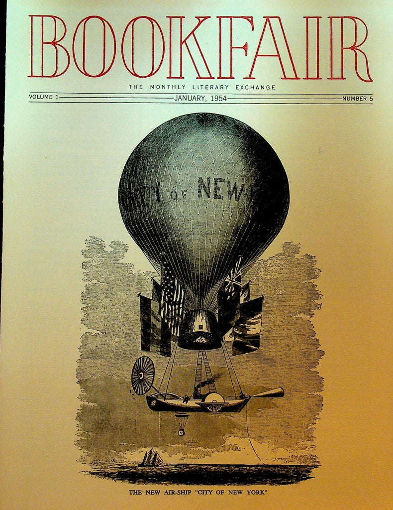 Bookfair January 1954 Monthly Literary Exchange Magazine0