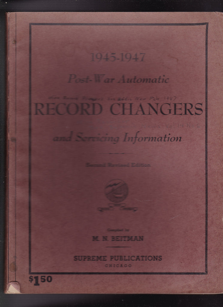 Automatic Record Changers & Servicing Information 1945-1947 Postwar Book0