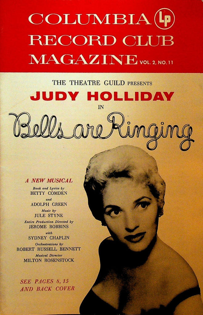 Columbia House Record Club Magazine 1957 Vol 2 #11 Judy Holliday Bells Ringing0