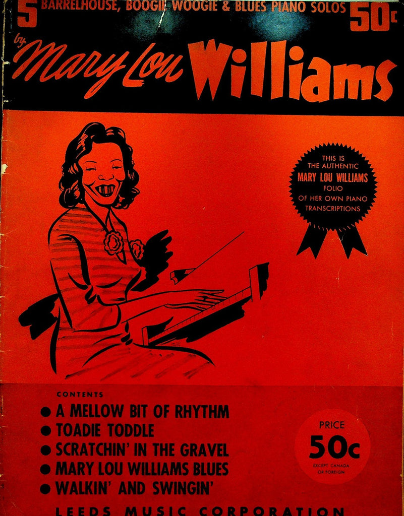 Mary Lee Williams Folio Songbook Barrelhouse Boogie Woogie Blues Piano 19410