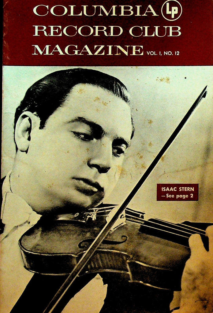 Columbia House Record Club Magazine 1956 Vol 1 #12 Isaac Stern0