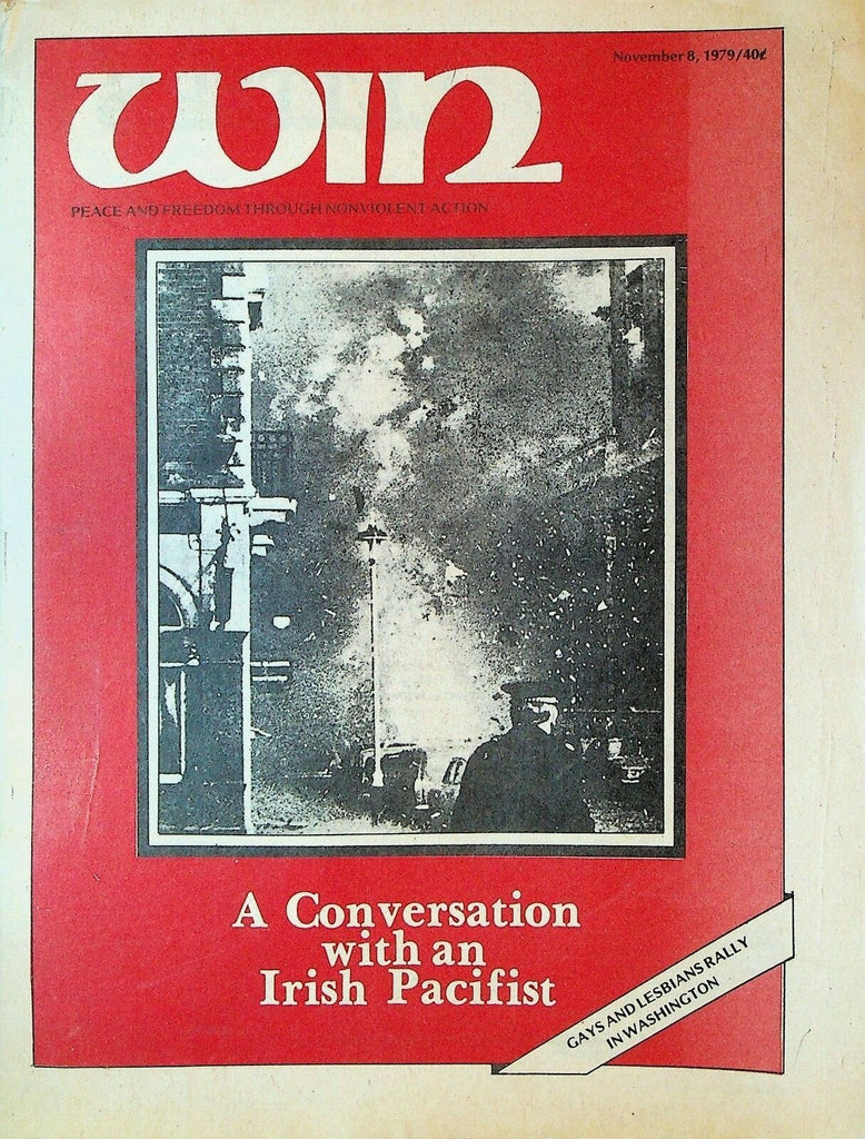 Win Magazine November 8 1979 Irish Pacifist Denis Barritt The Troubles Vietnam0