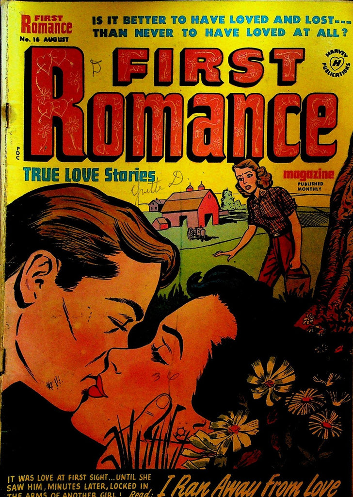 First Romance Magazine 14 Harvey Comics 1952 Golden Age Romance Comic0