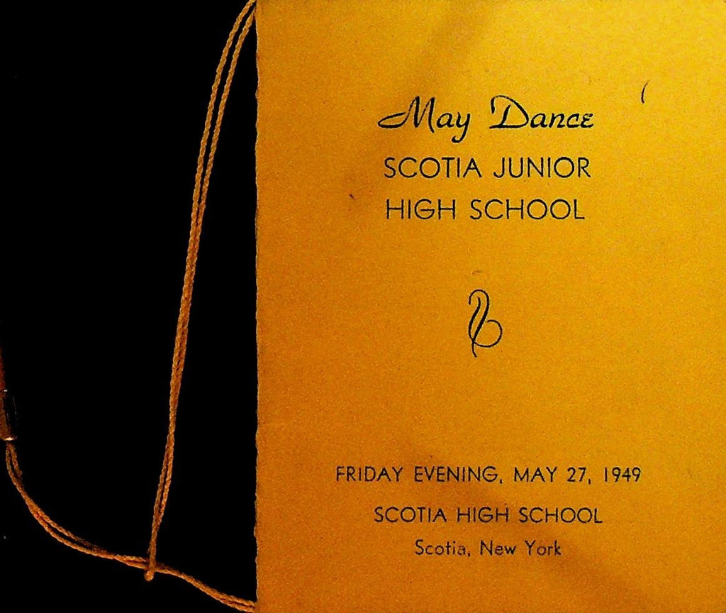 Scotia Junior High School NY May Dance Card May 27 19490