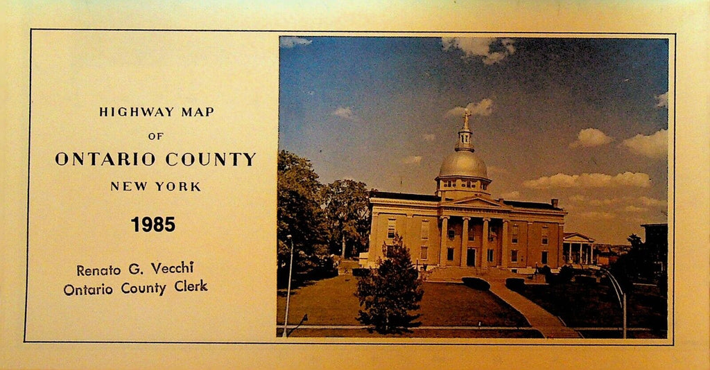 Ontario New York Highway Map 1985 Upstate NY