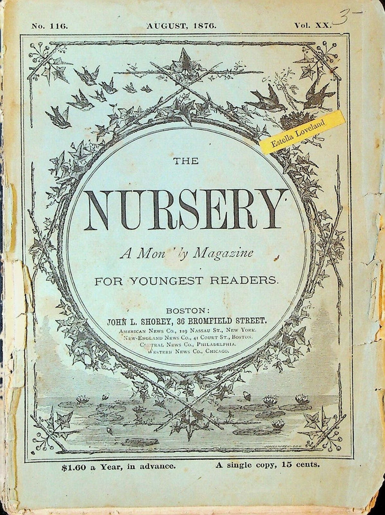The Nursery Monthly Magazine August 1876 Sandwich Islands Cat & the Fiddle0