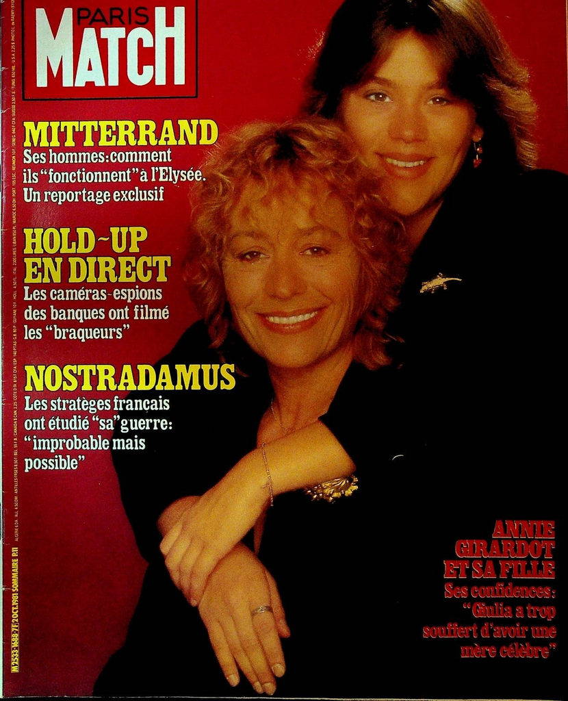 Paris Match October 2 1981 Nostradamus Annie Girardot Jackie Onassis Bjorn Borg