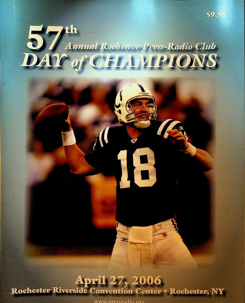 Day of Champions Program Rochester NY 2006 Peyton Manning Jason McElwain J-Mac0